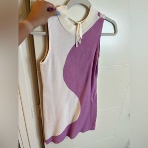 Purple and white size medium O.Vianca dress. barely worn